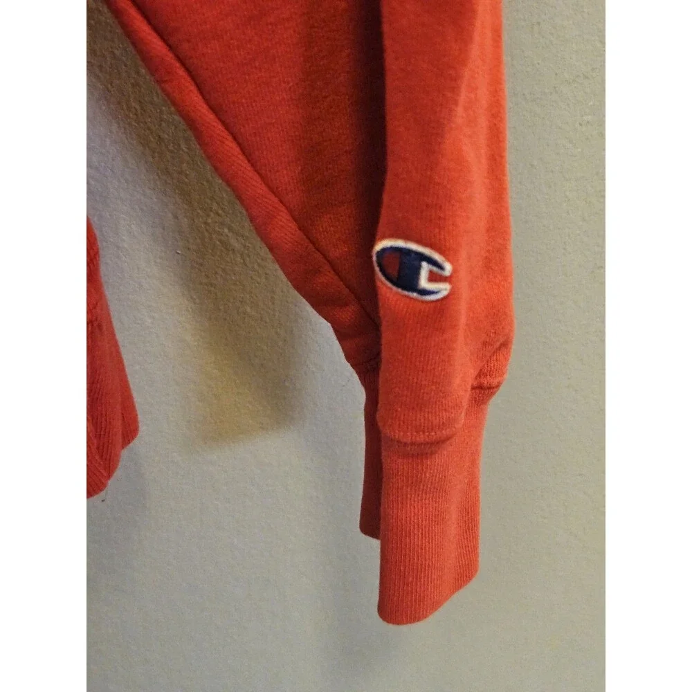 Vintage Y2K Champion Reverse Weave Hoodie XL Red Embroidered Logo Made Honduras